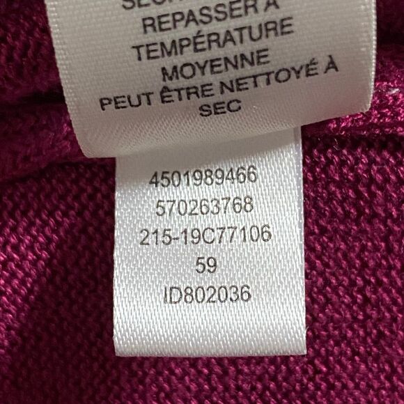 Chicos Semi Sheer Long Cardigan Sweater Womens Size 2 (XL) Burgundy Open Front - Picture 10 of 14